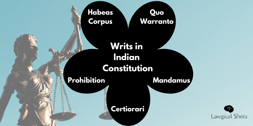 5 Types of Writs in Indian Constitution - Explained | Lawgical Shots