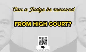 can high court judge be removed