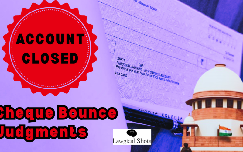 cheque bounce case on closed account