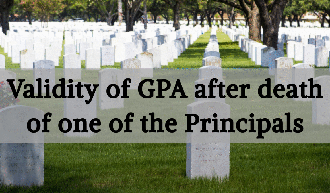validity of gpa after death of one of the principal