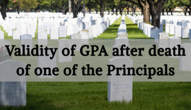 validity of gpa after death of one of the principal