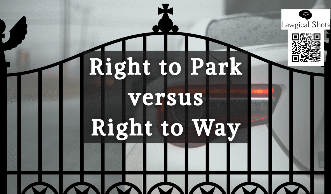 right to park vs right to way