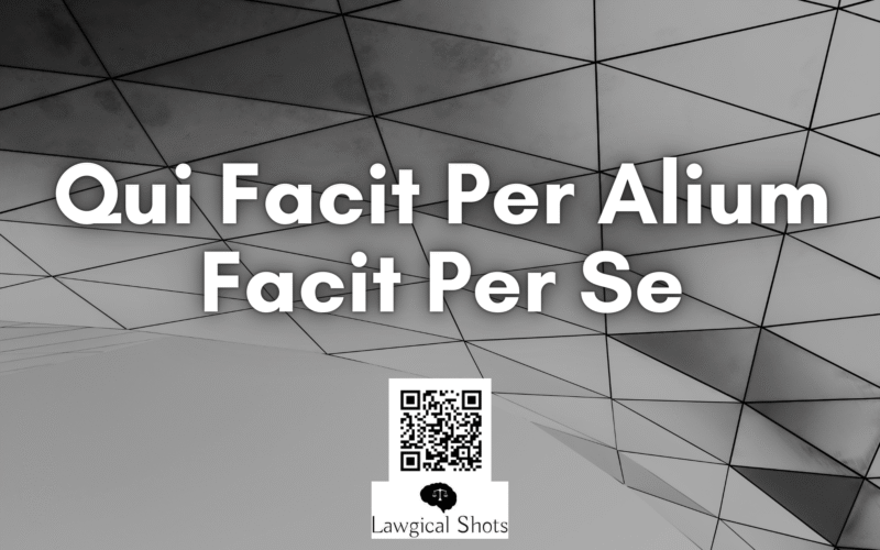 Qui Facit Per Alium Facit Per Se