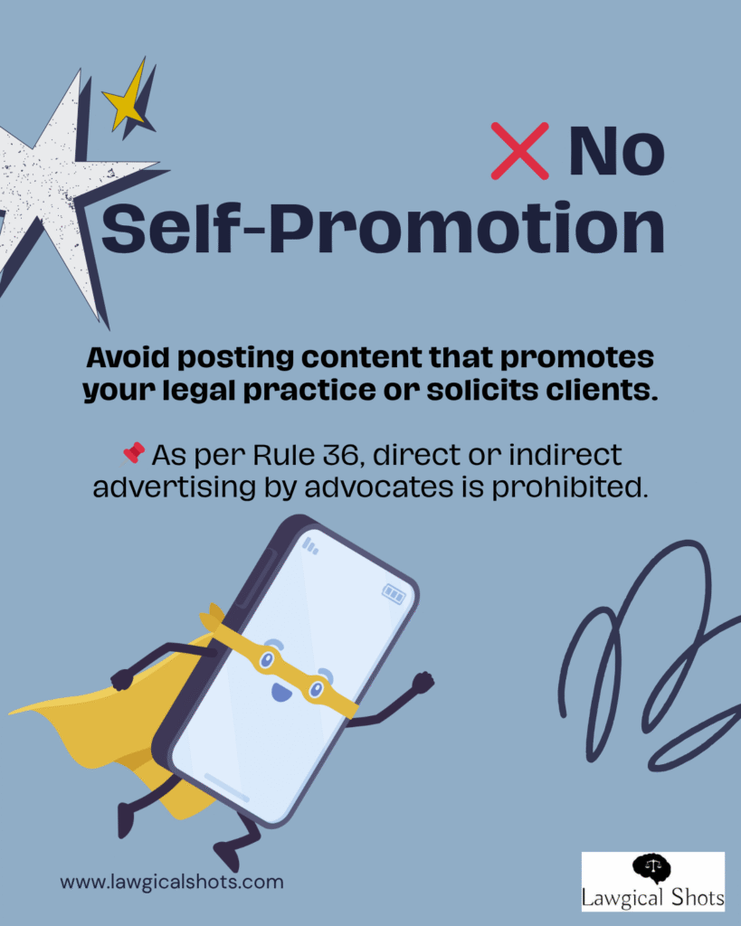 Advocates cannot promote themselves