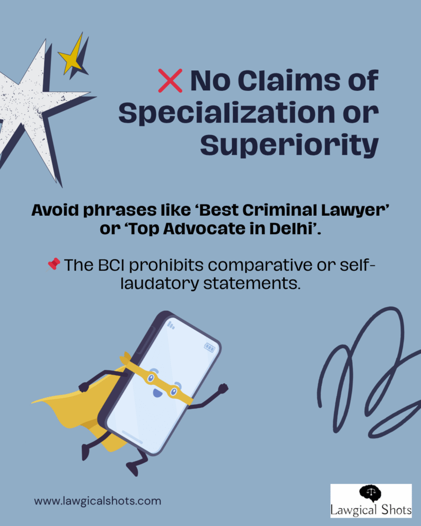 Advocates cannot make best lawyer claims
