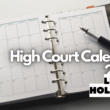 High Court calendar