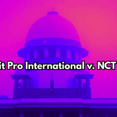 M/S Knit Pro International v. NCT of Delhi